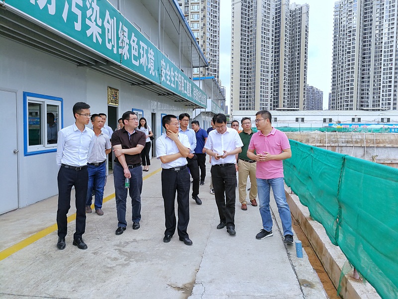 深圳市龙华区副区长李水生一行视察安宏基中心项目